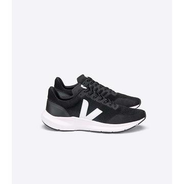 Veja MARLIN V-KNIT Hardloopschoenen Dames Black/White | NL 379BEX